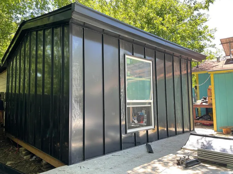 Black standing seam metal wall panels for Metal Roof Installation in Frederick